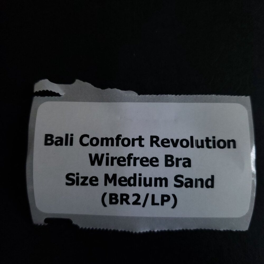 Bali Comfort Revolution Wirefree Bra Size Medium Sand Cool Comfort Nylon/Spandex - Picture 5 of 5